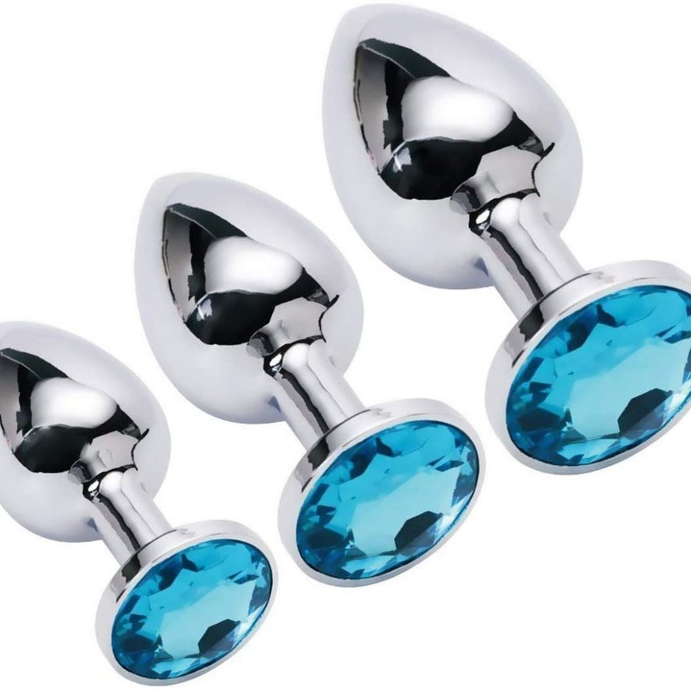 COPY - 3pc Light Blue Anal/Butt Plug